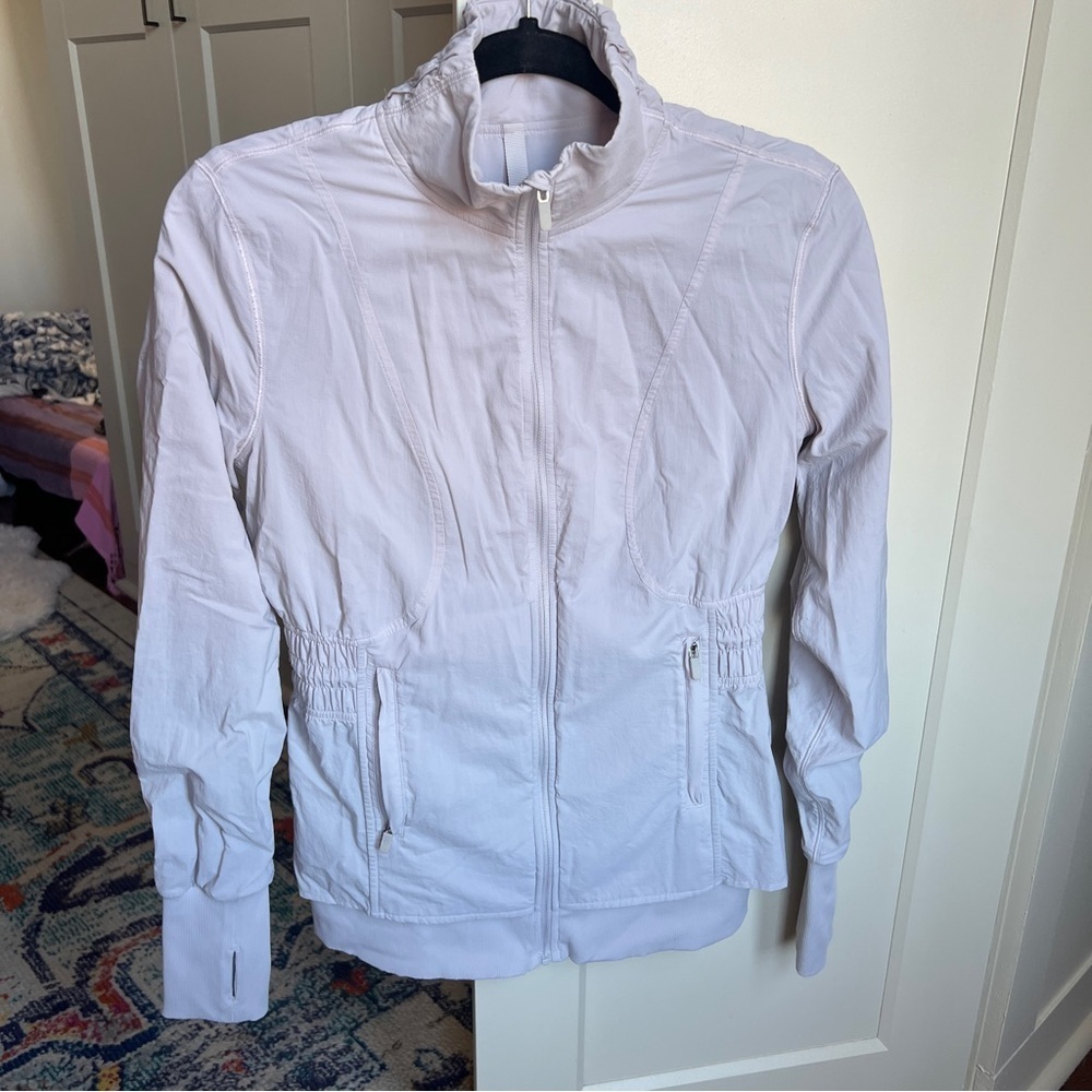 Lululemon Sights Seen Full Zip Windbreaker Jacket Size 6 Chrome